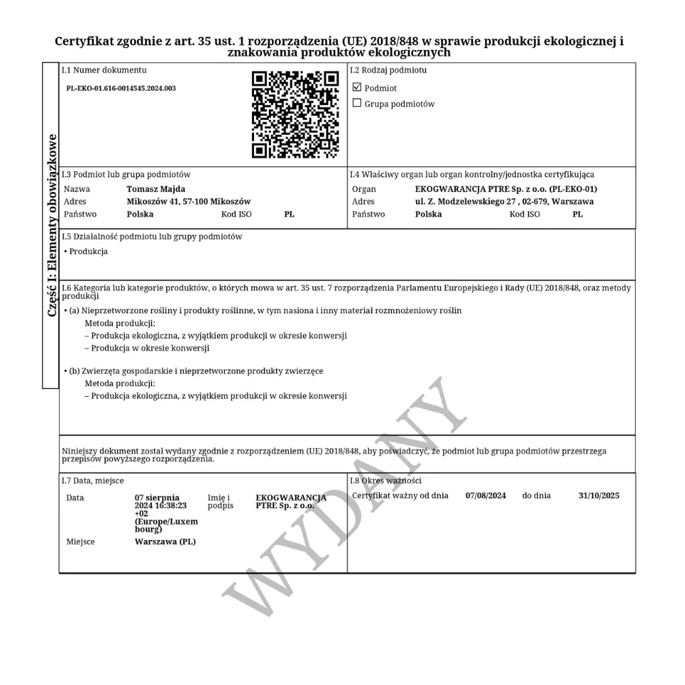 Mrożona tuszka kaczki pastwiskowej EKO ok. 3 kg - obrazek 2