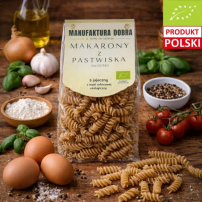 Makaron z pastwiska swiderek orkiszowy 5 jajeczny