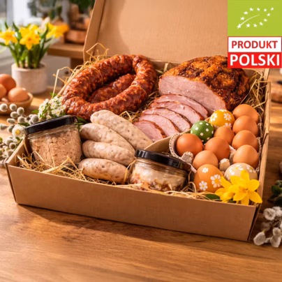 BOX Wielkanocny EKO z gospodarstwa – ekologiczne mięsa, jaja i wyroby na stole wielkanocnym