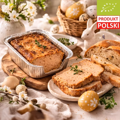 Pasztet pieczony z kurczaka pastwiskowego EKO – naturalny pasztet z ekologicznego kurczaka